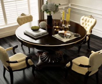 European Style Dining Table And Chairs-ID:394940436