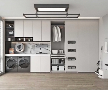 Modern Balcony Laundry Room-ID:699023018