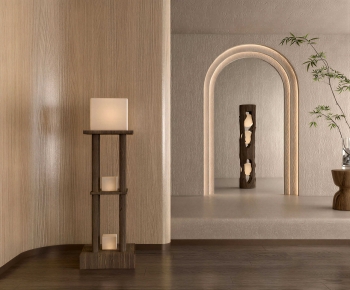 Wabi-sabi Style Floor Lamp-ID:486856948