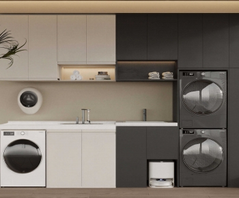 Modern Laundry Cabinet-ID:360670098