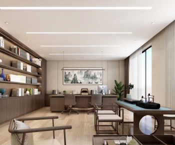 New Chinese Style Manager's Office-ID:166111956