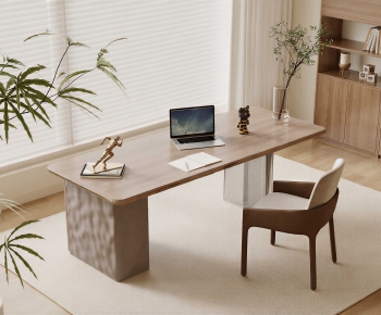 Modern Computer Desk And Chair-ID:571789989