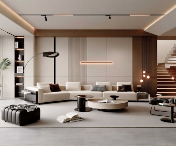 Modern A Living Room-ID:741676099