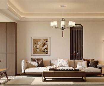 New Chinese Style A Living Room-ID:788011076