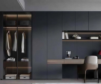 Modern Clothes Storage Area-ID:163916117