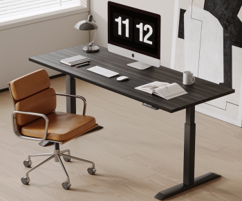 Modern Office Desk And Chair-ID:258249047