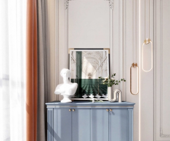 French Style Entrance Cabinet-ID:563602922