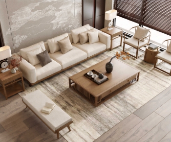 New Chinese Style Sofa Combination-ID:105519069