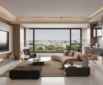 Modern A Living Room-ID:858474978