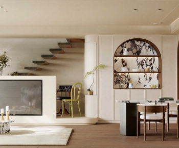 French Style A Living Room-ID:350605016