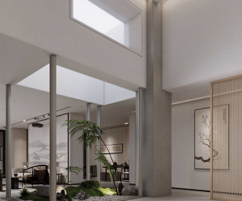 New Chinese Style A Living Room-ID:699167976