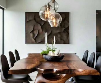 Wabi-sabi Style Dining Room-ID:524421931
