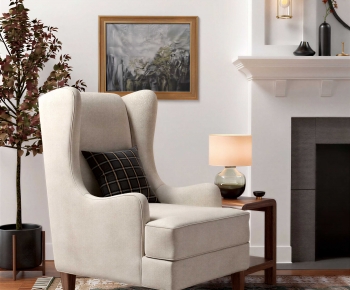 American Style Single Sofa-ID:281052112