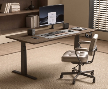 Modern Office Desk And Chair-ID:109850884