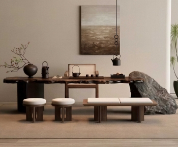 New Chinese Style Tea Tables And Chairs-ID:681464917