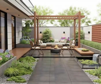 Modern Courtyard/landscape-ID:683828121