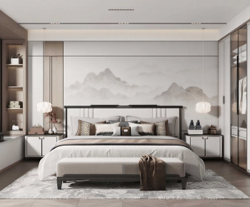 New Chinese Style Bedroom-ID:927774912