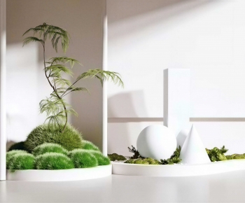 Modern Potted Green Plant-ID:557251087