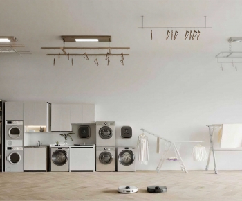 Modern Laundry Cabinet-ID:744292028