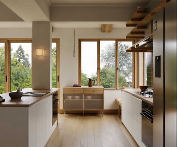 Wabi-sabi Style Open Kitchen-ID:728290163