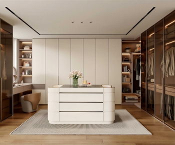 Modern Clothes Storage Area-ID:115768912