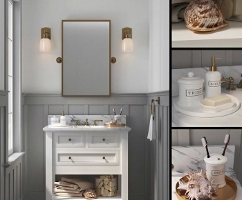 American Style Bathroom Cabinet-ID:438851126