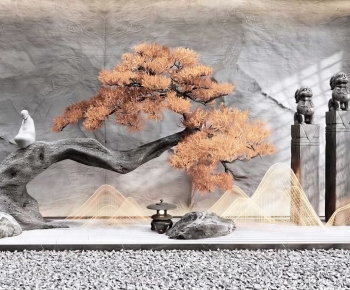 New Chinese Style Plant Landscaping-ID:658490902