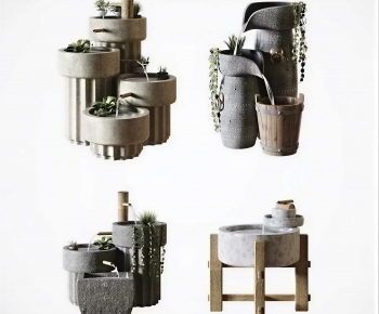 New Chinese Style Rockery Waterscape-ID:604645979