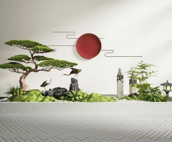 New Chinese Style Plant Landscaping-ID:376884945