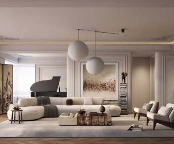 French Style A Living Room-ID:391380881