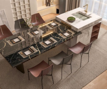 Modern Dining Table And Chairs-ID:726403959