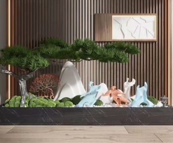 New Chinese Style Plant Landscaping-ID:554263118