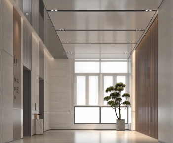 New Chinese Style Office Elevator Hall-ID:516679051