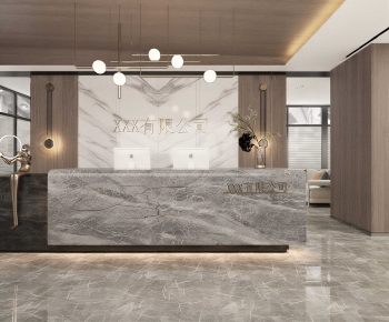 Modern Office Reception Desk-ID:654947045