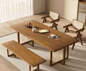 Wabi-sabi Style Dining Table And Chairs-ID:670773987