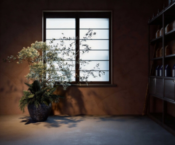 Wabi-sabi Style Study Space-ID:984796054