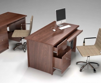 Modern Office Desk And Chair-ID:301984077