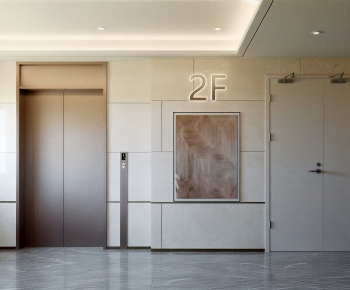 Modern Office Elevator Hall-ID:482276921