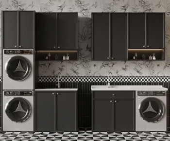 Modern Laundry Cabinet-ID:321058992