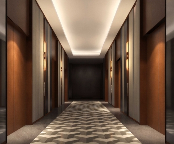 Modern Corridor Elevator Hall-ID:766968972