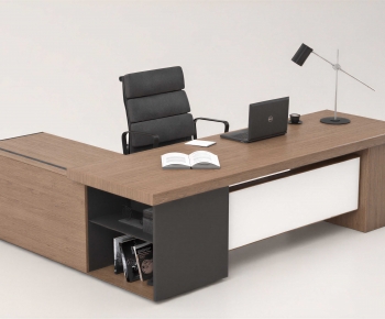 Modern Office Desk And Chair-ID:589351899