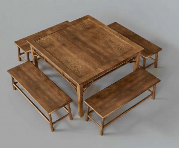 New Chinese Style Dining Table And Chairs-ID:466579917