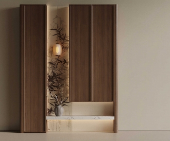 New Chinese Style Entrance Cabinet-ID:101308868