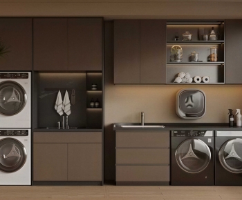 Modern Laundry Cabinet-ID:994364986