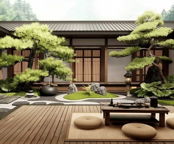 Japanese Style Courtyard/landscape-ID:529807097