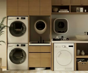 Modern Laundry Cabinet-ID:451231965