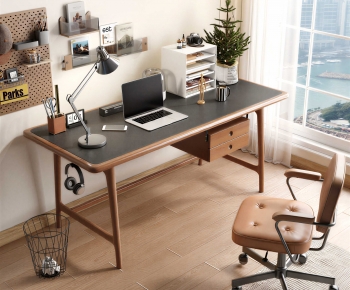 Modern Computer Desk And Chair-ID:316979896