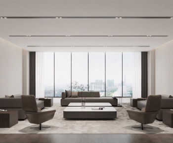 Modern Office Living Room-ID:614140036