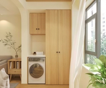 Modern Balcony Laundry Room-ID:872447019
