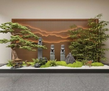 New Chinese Style Plant Landscaping-ID:696692947